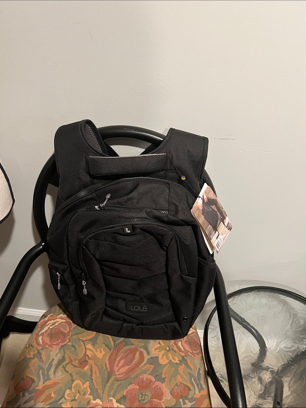 Men's Black Backpack with Padded Straps